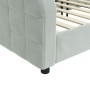 Light gray velvet sofa bed 90x200 cm by vidaXL, Beds and slatted bases - Ref: Foro24-354058, Price: 218,89 €, Discount: %