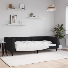 Sofá cama terciopelo negro 90x190 cm de vidaXL, Camas y somieres - Ref: Foro24-354023, Precio: 210,99 €, Descuento: %