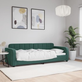 Sofá cama terciopelo verde oscuro 80x200 cm de vidaXL, Camas y somieres - Ref: Foro24-354053, Precio: 228,99 €, Descuento: %