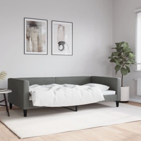 Sofá cama tela gris oscuro 100x200 cm de vidaXL, Camas y somieres - Ref: Foro24-353989, Precio: 222,99 €, Descuento: %