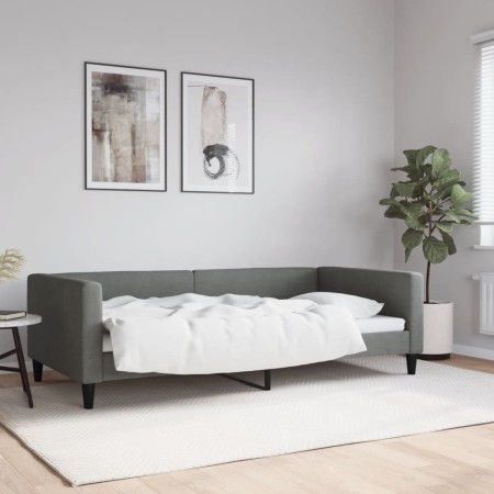 Dark gray fabric sofa bed 100x200 cm by vidaXL, Beds and slatted bases - Ref: Foro24-353989, Price: 222,56 €, Discount: %