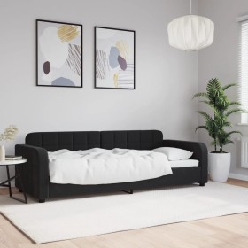 Black velvet sofa bed 80x200 cm by vidaXL, Beds and slatted bases - Ref: Foro24-354055, Price: 212,46 €, Discount: %