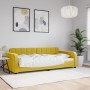 Sofá cama terciopelo amarillo 90x200 cm de vidaXL, Camas y somieres - Ref: Foro24-354063, Precio: 231,27 €, Descuento: %