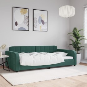 Dark green velvet sofa bed 100x200 cm by vidaXL, Beds and slatted bases - Ref: Foro24-354067, Price: 238,99 €, Discount: %