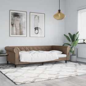 Schlafsofa aus Cappuccino-Kunstleder, 100 x 200 cm von vidaXL, Betten und Lattenroste - Ref: Foro24-354233, Preis: 256,82 €, ...