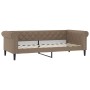 Cappuccino synthetic leather sofa bed 100x200 cm by vidaXL, Beds and slatted bases - Ref: Foro24-354233, Price: 242,99 €, Dis...