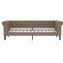 Cappuccino synthetic leather sofa bed 100x200 cm by vidaXL, Beds and slatted bases - Ref: Foro24-354233, Price: 242,99 €, Dis...