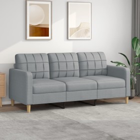 3-seater sofa in light gray fabric 180 cm by vidaXL, Sofas - Ref: Foro24-359099, Price: 301,99 €, Discount: %