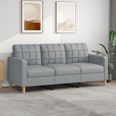 3-Sitzer-Sofa aus hellgrauem Stoff, 180 cm von vidaXL, Sofas - Ref: Foro24-359099, Preis: 301,16 €, Rabatt: %