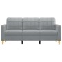 3-Sitzer-Sofa aus hellgrauem Stoff, 180 cm von vidaXL, Sofas - Ref: Foro24-359099, Preis: 301,16 €, Rabatt: %