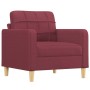 Sillón de tela rojo tinto 60 cm de vidaXL, Sofás - Ref: Foro24-359081, Precio: 163,99 €, Descuento: %