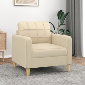 Sillón de tela color crema 60 cm de vidaXL, Sofás - Ref: Foro24-359077, Precio: 163,17 €, Descuento: %