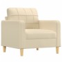 Sillón de tela color crema 60 cm de vidaXL, Sofás - Ref: Foro24-359077, Precio: 162,93 €, Descuento: %