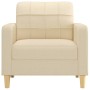 Sillón de tela color crema 60 cm de vidaXL, Sofás - Ref: Foro24-359077, Precio: 162,93 €, Descuento: %