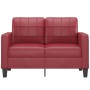 Sofá de 2 plazas de cuero sintético rojo vino 120 cm de vidaXL, Sofás - Ref: Foro24-359115, Precio: 231,72 €, Descuento: %