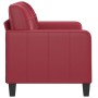 Sofá de 2 plazas de cuero sintético rojo vino 120 cm de vidaXL, Sofás - Ref: Foro24-359115, Precio: 231,72 €, Descuento: %