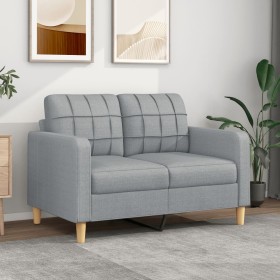 Sofá de 2 plazas de tela gris claro 120 cm de vidaXL, Sofás - Ref: Foro24-359083, Precio: 218,57 €, Descuento: %