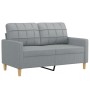 Sofá de 2 plazas de tela gris claro 120 cm de vidaXL, Sofás - Ref: Foro24-359083, Precio: 216,38 €, Descuento: %