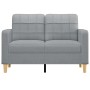 Sofá de 2 plazas de tela gris claro 120 cm de vidaXL, Sofás - Ref: Foro24-359083, Precio: 216,38 €, Descuento: %