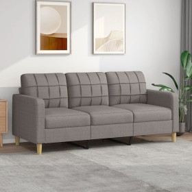 3-seater sofa in taupe gray fabric 180 cm by vidaXL, Sofas - Ref: Foro24-359106, Price: 314,04 €, Discount: %