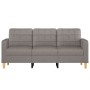 3-seater sofa in taupe gray fabric 180 cm by vidaXL, Sofas - Ref: Foro24-359106, Price: 314,04 €, Discount: %