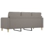 3-seater sofa in taupe gray fabric 180 cm by vidaXL, Sofas - Ref: Foro24-359106, Price: 314,04 €, Discount: %