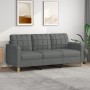 Sofá de 3 plazas de tela gris oscuro 180 cm de vidaXL, Sofás - Ref: Foro24-359100, Precio: 265,97 €, Descuento: %