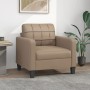 Sillón cuero sintético color capuchino 60 cm de vidaXL, Sofás - Ref: Foro24-359111, Precio: 163,96 €, Descuento: %