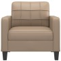 Sillón cuero sintético color capuchino 60 cm de vidaXL, Sofás - Ref: Foro24-359111, Precio: 167,00 €, Descuento: %