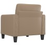 Sillón cuero sintético color capuchino 60 cm de vidaXL, Sofás - Ref: Foro24-359111, Precio: 163,96 €, Descuento: %