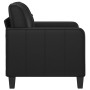 Sillón cuero sintético negro 60 cm de vidaXL, Sofás - Ref: Foro24-359107, Precio: 161,84 €, Descuento: %