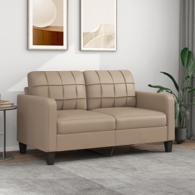 2-seater synthetic leather sofa in cappuccino color, 140 cm. by vidaXL, Sofas - Ref: Foro24-359121, Price: 242,27 €, Discount: %