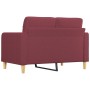 Sofá de 2 plazas de tela rojo tinto 120 cm de vidaXL, Sofás - Ref: Foro24-359089, Precio: 216,38 €, Descuento: %