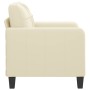 Sillón cuero sintético crema 60 cm de vidaXL, Sofás - Ref: Foro24-359108, Precio: 143,17 €, Descuento: %