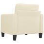 Cream synthetic leather armchair 60 cm by vidaXL, Sofas - Ref: Foro24-359108, Price: 154,71 €, Discount: %