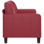 Sofá de 2 plazas de cuero sintético rojo vino 140 cm de vidaXL, Sofás - Ref: Foro24-359120, Precio: 252,62 €, Descuento: %