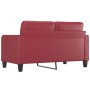 Sofá de 2 plazas de cuero sintético rojo vino 140 cm de vidaXL, Sofás - Ref: Foro24-359120, Precio: 252,62 €, Descuento: %