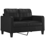 2-seater sofa in black synthetic leather 120 cm by vidaXL, Sofas - Ref: Foro24-359112, Price: 228,51 €, Discount: %