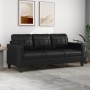 3-Sitzer-Sofa aus schwarzem Kunstleder 180 cm von vidaXL, Sofas - Ref: Foro24-359122, Preis: 306,17 €, Rabatt: %