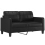 Sofá de 2 plazas de cuero sintético negro 140 cm de vidaXL, Sofás - Ref: Foro24-359117, Precio: 238,72 €, Descuento: %