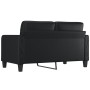 Sofá de 2 plazas de cuero sintético negro 140 cm de vidaXL, Sofás - Ref: Foro24-359117, Precio: 238,72 €, Descuento: %