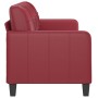 Sofá de 3 plazas de cuero sintético rojo vino 180 cm de vidaXL, Sofás - Ref: Foro24-359125, Precio: 332,51 €, Descuento: %