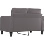 Sofá de 2 plazas de cuero sintético gris 120 cm de vidaXL, Sofás - Ref: Foro24-359114, Precio: 189,76 €, Descuento: %