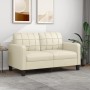 2-Sitzer-Sofa aus cremefarbenem Kunstleder 140 cm von vidaXL, Sofas - Ref: Foro24-359118, Preis: 213,50 €, Rabatt: %