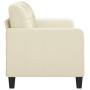 2-seater sofa in cream-colored synthetic leather 140 cm by vidaXL, Sofas - Ref: Foro24-359118, Price: 213,71 €, Discount: %