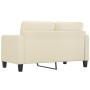 2-seater sofa in cream-colored synthetic leather 140 cm by vidaXL, Sofas - Ref: Foro24-359118, Price: 213,71 €, Discount: %