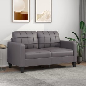 Gray synthetic leather 2-seater sofa 140 cm by vidaXL, Sofas - Ref: Foro24-359119, Price: 212,33 €, Discount: %