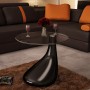 Coffee table with round glossy black glass surface by vidaXL, Coffee table - Ref: Foro24-240321, Price: 127,73 €, Discount: %