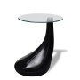 Coffee table with round glossy black glass surface by vidaXL, Coffee table - Ref: Foro24-240321, Price: 127,73 €, Discount: %