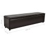 Brown storage bench 168x44x44 cm by vidaXL, Benches for halls and storage - Ref: Foro24-240484, Price: 209,32 €, Discount: %